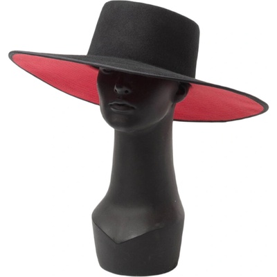 Amparo Miranda španělský damsky klobúk čierno-červený