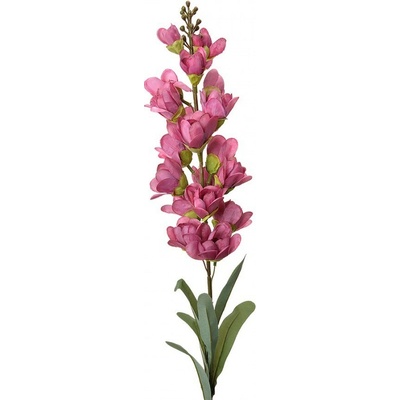 Dekorácia umelá kvetina s ružovým kvetom - 10*7*95 cm - Clayre & Eef
