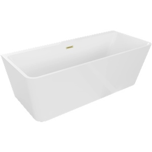 Mexen Volta 150x75 cm white/brushed gold (51131507500-55)