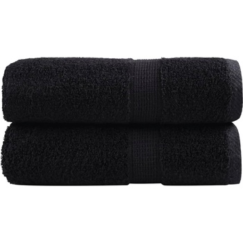 vidaXL Премиум кърпи за пране SOLUND 2 бр. Черни 30x30 см 600 г/м2 (137419)