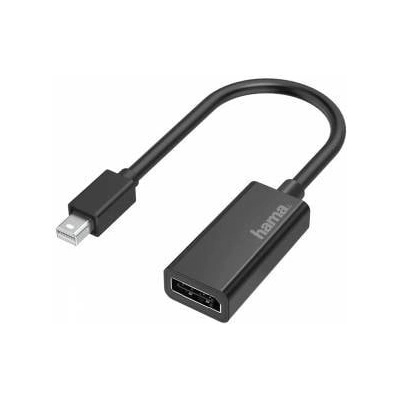 Hama Адаптер HAMA, MiniDisplayPort мъжко - DisplayPort женско, Ultra-HD 4K, Essential, Черен, HAMA-200331