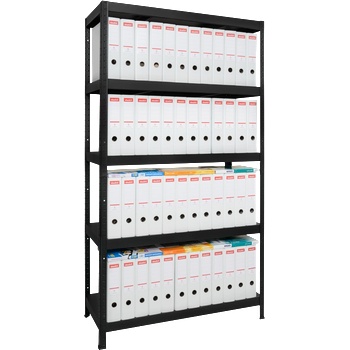 Carmen Метален стелаж HARD 180x90x40 см, до 130 кг на рафт - черен