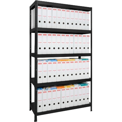 Carmen Метален стелаж HARD 180x90x40 см, до 130 кг на рафт - черен