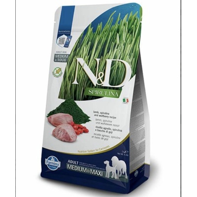 N&D Spirulina Grain Free Adult Medium & Maxi lamb 7 kg