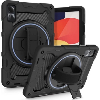 GKK Калъф с Дръжка за XIAOMI Redmi Pad SE 11, Solid360 Case, Черен (9319456606119)