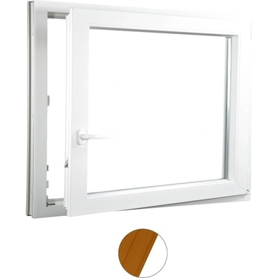 Aluplast plastové jednokřídlo 1300 x 1000 mm Oregon/bílá, Pravé, Trojsklo Ug= 0,7