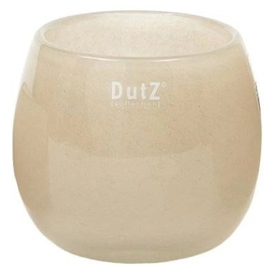 Skleněný květináč DutZ Pot, výška 7 cm, průměr 10 cm, barva béžová