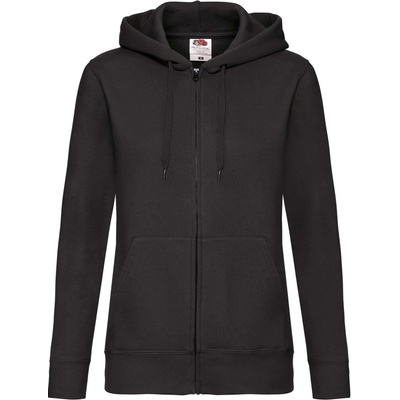 Fruit of the Loom Black Hoodie zipped šedá