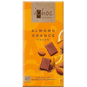 iChoc Vegan čokoláda mandle/pomaranč 80 g