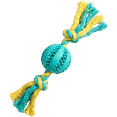 Denta Fun čistiaca zubná gumová loptička s lanom 5 cm