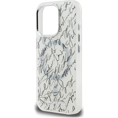 CG Mobile iPhone 16 Pro KARL LAGERFELD IML KARL SCRIPT PATTERN MAGSAFE силиконов протектор за телефон, удароустойчив, MagSafe, БЯЛ KLHMP16LHMSPUSH (KLHMP16LHMSPUSH)