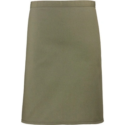 Premier Workwear Pracovná zástera stredne dlhá PR151 Olive Pantone 378 70 x 50 cm