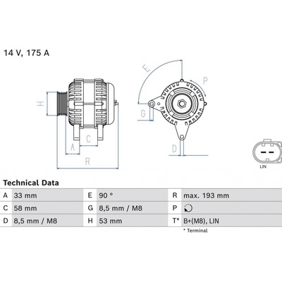 Alternátor BOSCH 0 986 081 850
