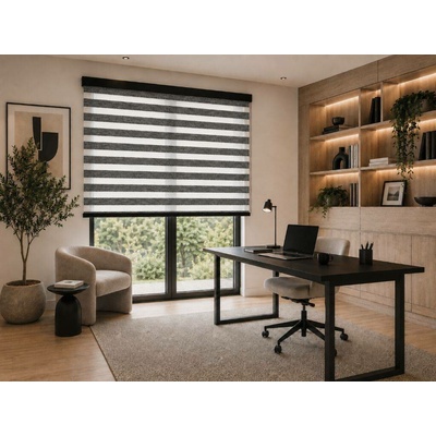 Zebra-shop Den a noc Maxi Premium Grafit melír BH 70 200 x 105 stříbrná vlevo