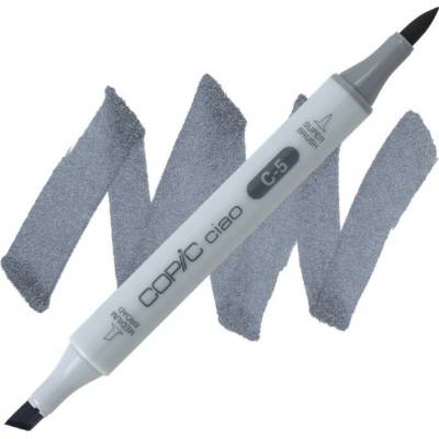 Lihová fixa COPIC Ciao oboustranná Brush & Chisel, Cool gray 5 (C5)