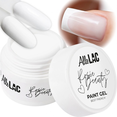 AlleLac gel na zdobení nehtů Paint gel Best French white bílý hustý 5 g