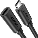 Ugreen 10387 USB typu C 3.1 Gen2 samec - samica s niklovým pokovovaním, 1m, černý