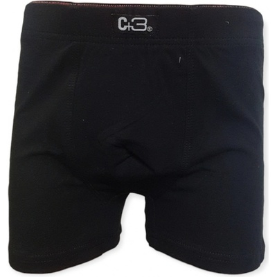 Chlapčenské boxerky C+3 jednofarebné čierna