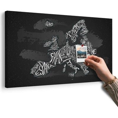 Obraz na korku moderní mapa Evropy - 120x80 wooden