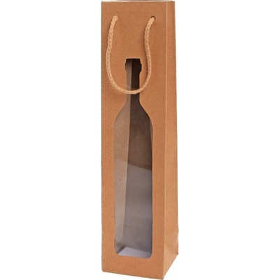 TAŠKA PAPIER fľaša KRAFT 9X37+8,5