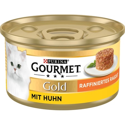 Gourmet 24х85г Gourmet Gold фино рагу, консервирана храна за котки - пиле