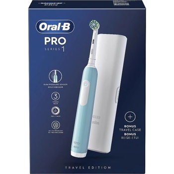 Image 1 of Oral-B Pro Series 1 + Travel Case caribbean blue