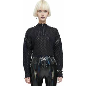 Devil fashion дамска тениска с дълги ръкави DEVIL FASHION - Punk Stitching - SR011