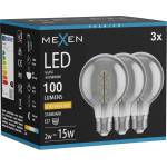 Mexen Vintis 3x LED спирална нажежаема жичка, Е27, G80, 2W, Топла - 2200K, 100 lm, опушена (L165-E27-0222-70x03)