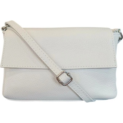 Vera Pelle kožená dámská crossbody s klopou světle 1533 D37 světle béžová béžová