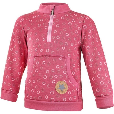 Little Angel DITA Mikina hřejivá kapsa Růžová – Zboží Dáma