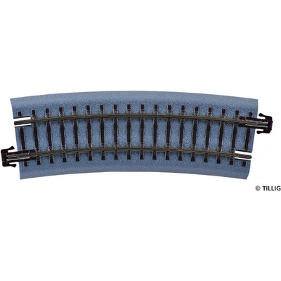Tillig kolej oblouková s podložím R22 R353 mm/15° 83718