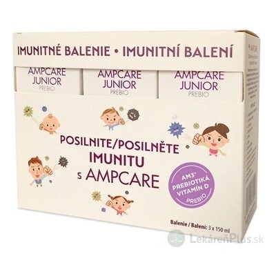 Ampcare Junior Combo Imunitné balenie 150 ml sirup Junior Prebio + 150 ml sirup Junior Classic + omaľovánka