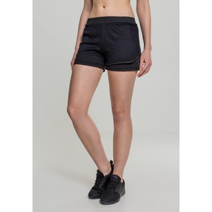 Urban Classics Дамски двуслойни мрежести къси панталони в черно Urban Classics Ladies Double Layer Mesh ShortsMODEL98 SALE - , размер XL