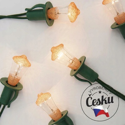 Exihand Vianočná reťaz LUCERNA 12xE10 10,7m teplá biela EX0114