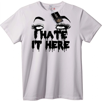 NOONEBRAND Тениска "Мразя го това място" - 7XL, White