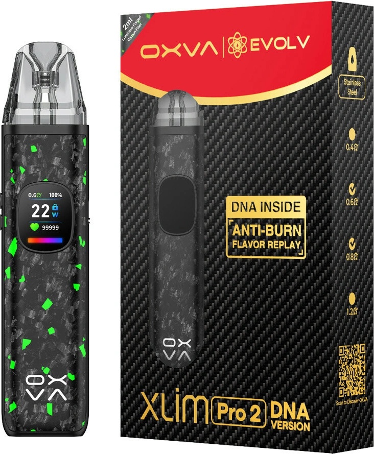 Oxva Xlim Pro 2 DNA Pod Kit 1300 mAh Luminous Forged Carbon Fiber 1 ks od  577 Kč