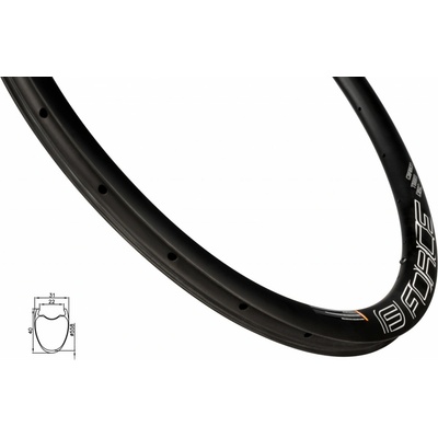 Ráfik Force GRAVEL 29 plášťový KARBON 40mm, 24dier