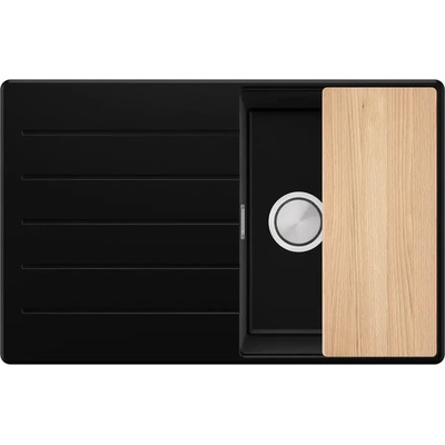 Твоят Стил Черна кухненска гранитна мивка Копенхаген 780х500 Top 45
