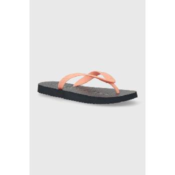 Tommy Jeans Джапанки Tommy Jeans TJW LOGO FLIP FLOP дамски в оранжево с равна подметка EN0EN02447 (EN0EN02447)