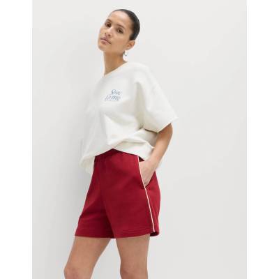 Marks & Spencer Бягащи шортс от чиста памук със странични ивици Marks & Spencer червено Marks & Spencer | Cherven | ЖЕНИ | 8