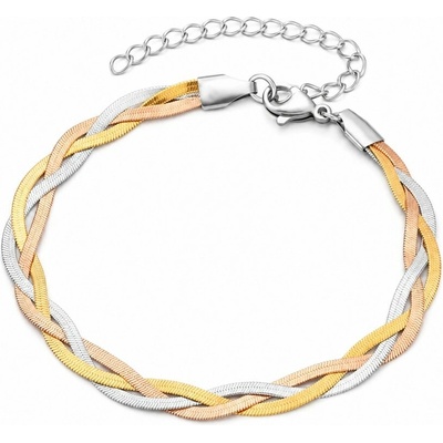 Solla Tricolor Braid dámsky náramok z ocele 304 trikolóra CH-Z-NR19