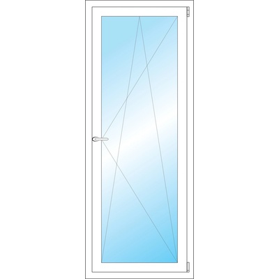 OKNA HNED Plastové okno 65x167 cm (650x1670 mm) bílé otevíravé a sklopné pravé