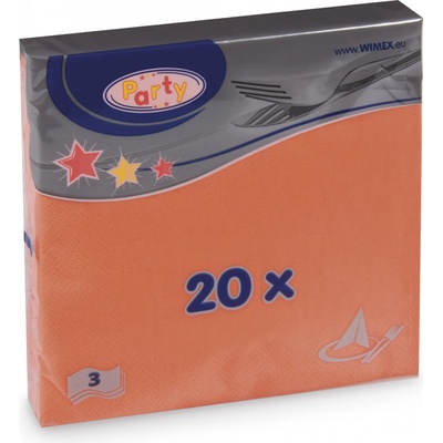 Wimex Ubrousek PAP FSC Mix 3V oranžový 20ks 33x33cm