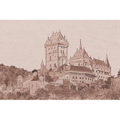 Dimex L-323 vliesová fototapeta karlštejn,maľba,hnedá rozmery 220 x 220 cm