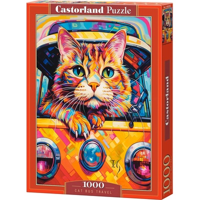 Castorland Cat Bus Travel 1000 dílků
