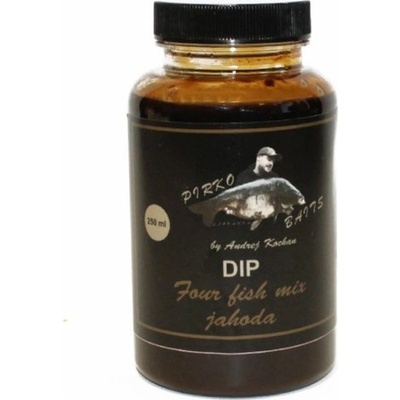 Pirko Baits Dip Four fish Jahoda 250 ml