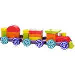 Cubika ДЪРВЕНО ВЛАКЧЕ ЗА НИЗАНЕ, cubika - rainbow express