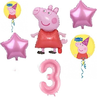 Balónkový set Prasátko Peppa 3.narozeniny