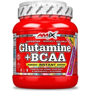 Amix Nutrition Глутамин + bcaa / Ароматизиран - Ананас / 530 г
