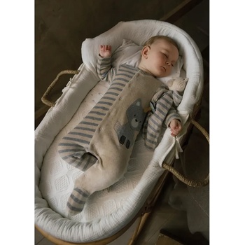 Mayoral Сет 2 гащеризона плюш в бежов цвят с кученца за новородено момче Mayoral